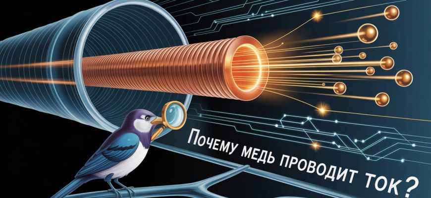 Почему медь проводит ток